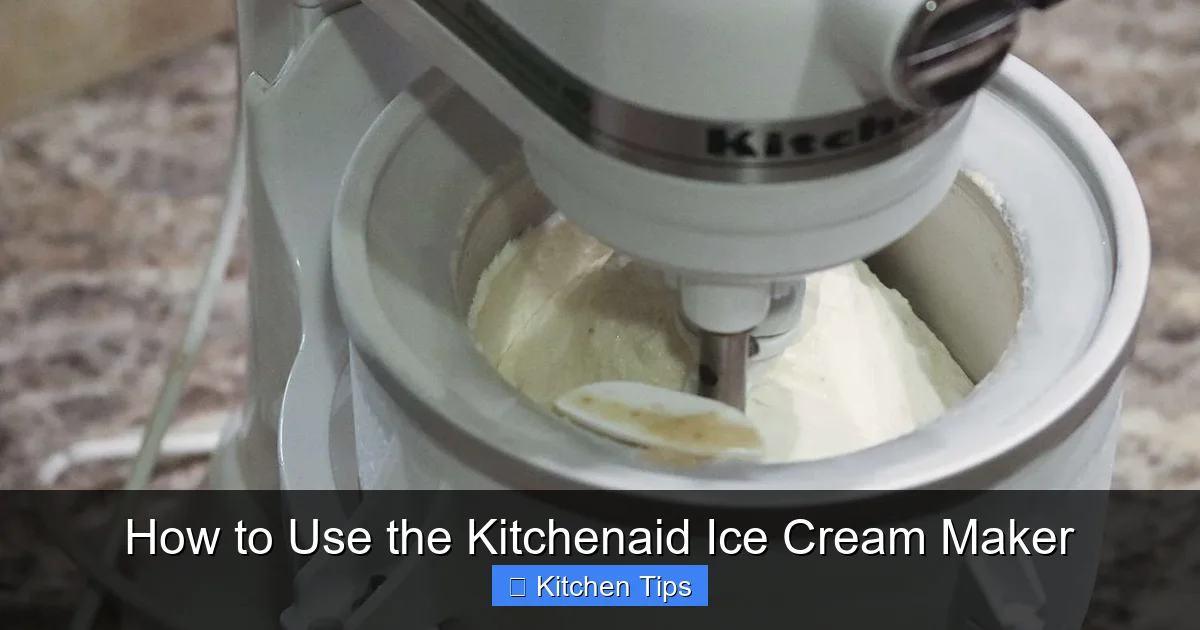 How to Use the Kitchenaid Ice Cream Maker
