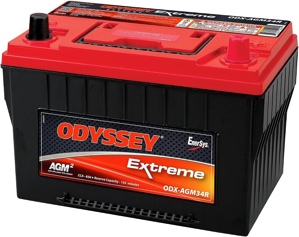 Odyssey Extreme Series AGM 12V Battery, 850 Cranking Amps with Top Pos