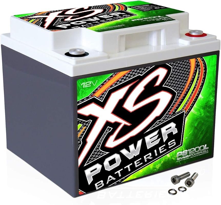 XS Power PS1200L AGM Car Audio Battery, 2600A 12V Power Cell Supporting