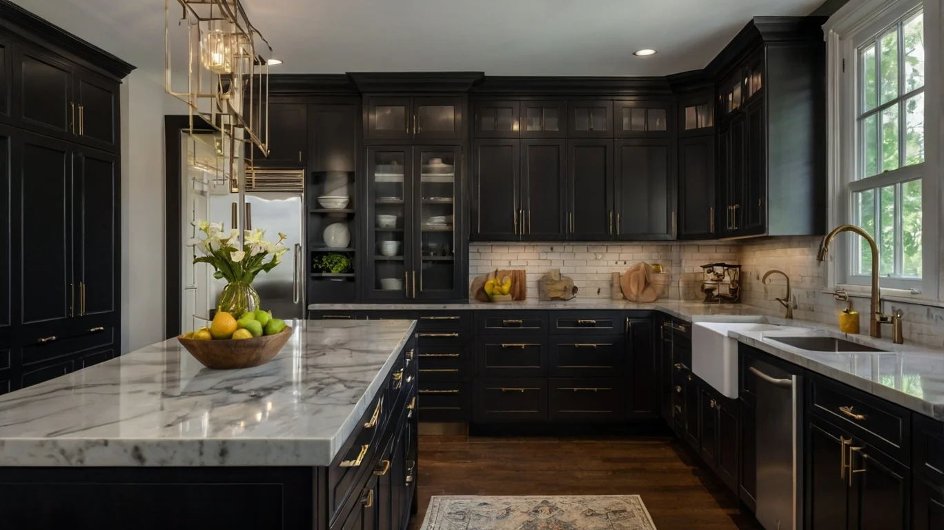 Black Kitchen Cabinets